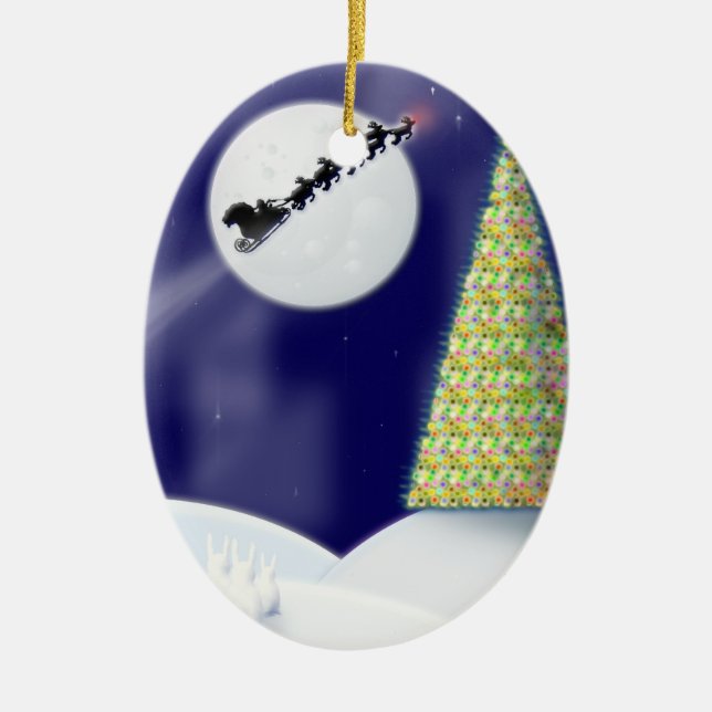 En Starry natt Julgransprydnad Keramik (Framsidan)