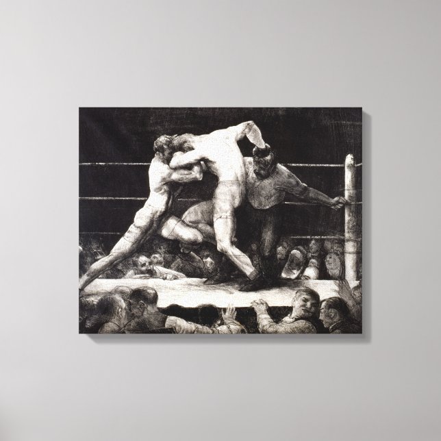 En station vid Sharkey's - George Bellows Boxing L Canvastryck (Framsida)