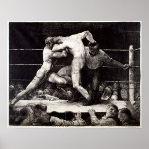En station vid Sharkey's - George Bellows Boxing L Poster