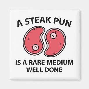 En Steakvits Magnet