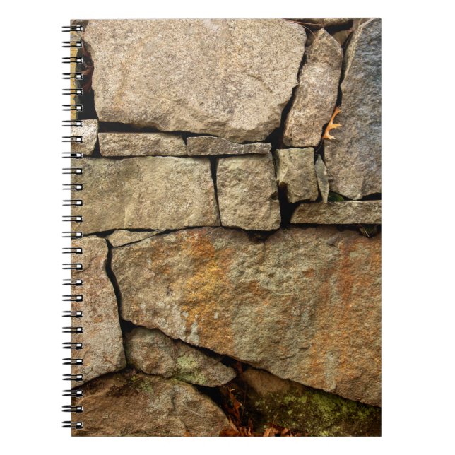 En stenvägg gjord av bakgrundsmaterial av stensten anteckningsbok (Framsidan)