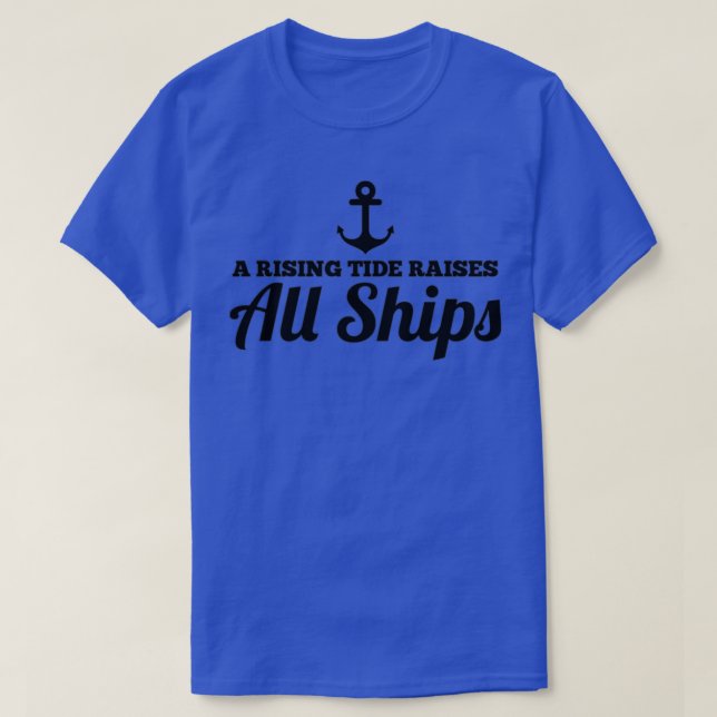 En Stigning tide höjer alla Fraktaser T Shirt (Design framsida)
