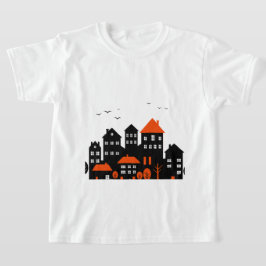 En stilfull urban scen t shirt