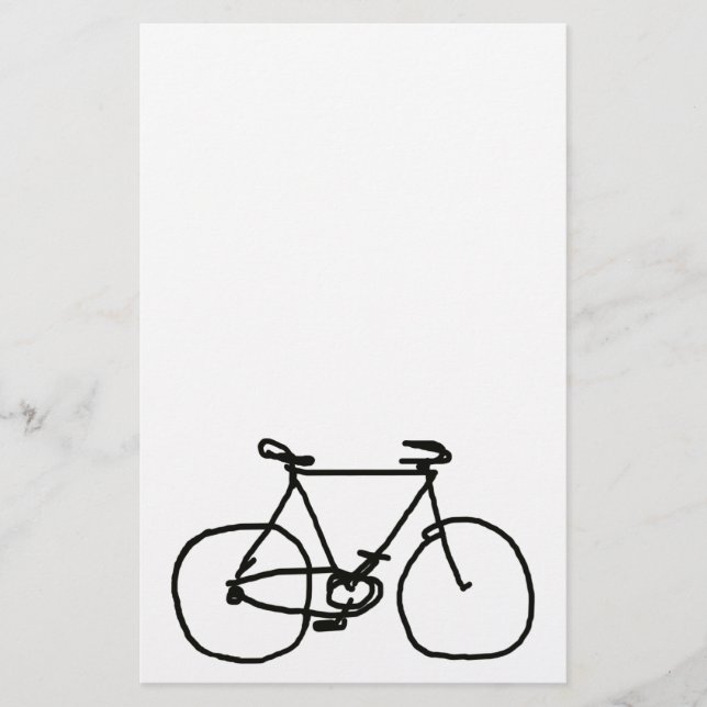 en stiliserad svart cykel brevpapper (Framsida)