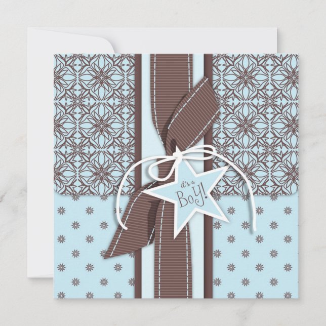 En stjärna är den födda pojken som inbjudan (Framsida)