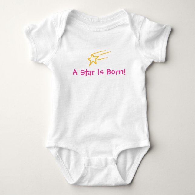 En stjärna är född!-Barn Creeper Shooting Star T-shirt (Framsida)
