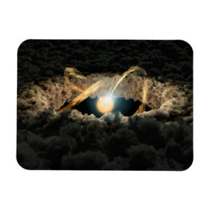 En stjärna omgiven av en protoplanetdisk magnet