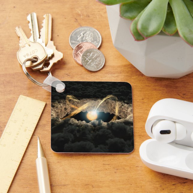 En stjärna omgiven av en protoplanetdisk nyckelring (Skrivbord)