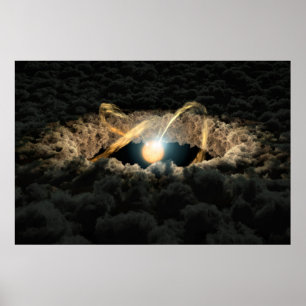 En stjärna omgiven av en protoplanetdisk poster
