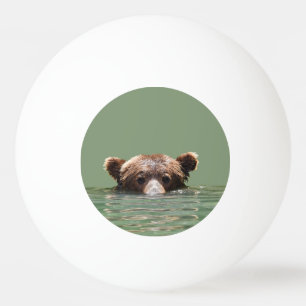 En stjärnaPingPong boll med grizzlybjörnen