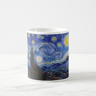 En stjärnig natt: Saint Remy av Vincent Van Gogh Kaffemugg