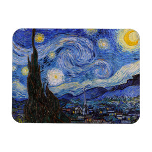 En stjärnig natt: Saint Remy av Vincent Van Gogh Magnet