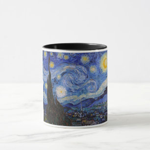 En stjärnig natt: Saint Remy av Vincent Van Gogh Mugg