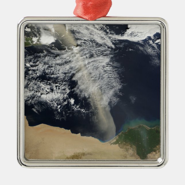 En stoftmassa julgransprydnad metall (Framsidan)