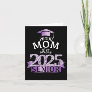 En stolt 2025 Senior Mamma I Elegant Lila Firande Kort