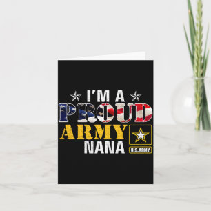 En stolt armé Mormor Amerikansk Flagga Militär Pre Kort