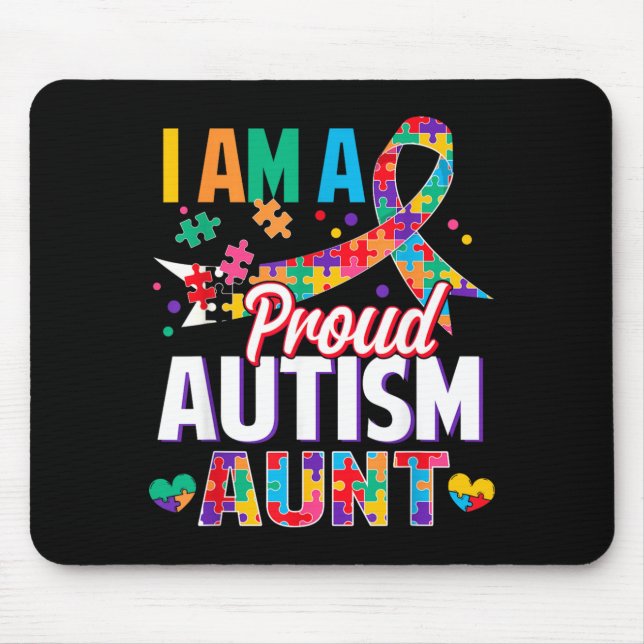 En stolt autismsyster Autism Awareness Pusselbit Musmatta (Framsidan)