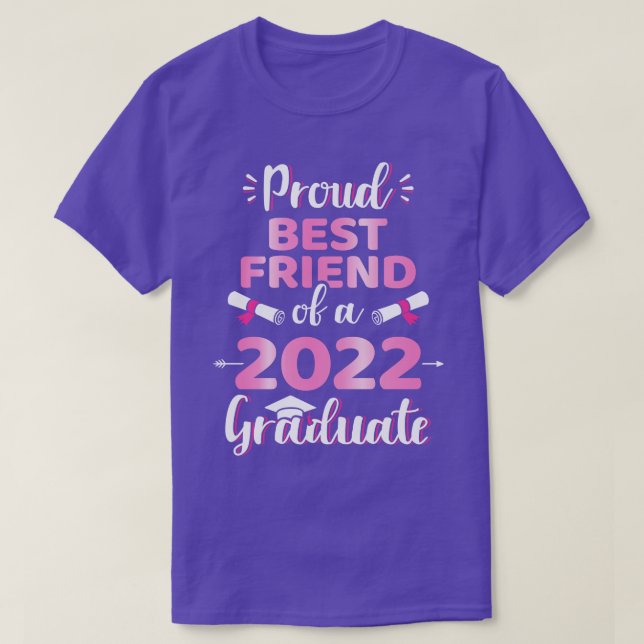 En stolt bästa vän till 2022 års ledande studenten t shirt (Design framsida)