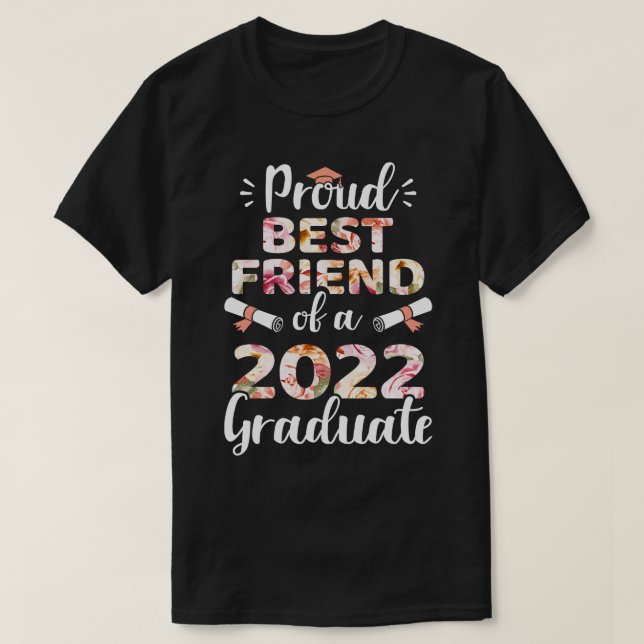 En stolt bästa vän till 2022 student för familjegr t shirt (Design framsida)