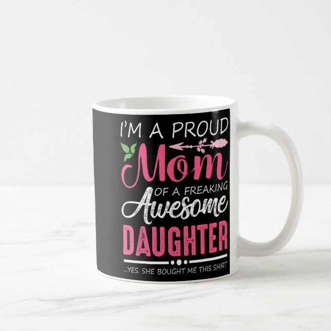 En stolt mamma skjorta present från dotter rolig m kaffemugg (Höger)