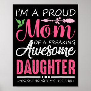 En stolt mamma skjorta present från dotter rolig m poster