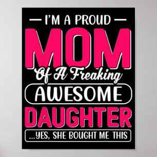 En stolt mamma skjorta present från dotter rolig m poster
