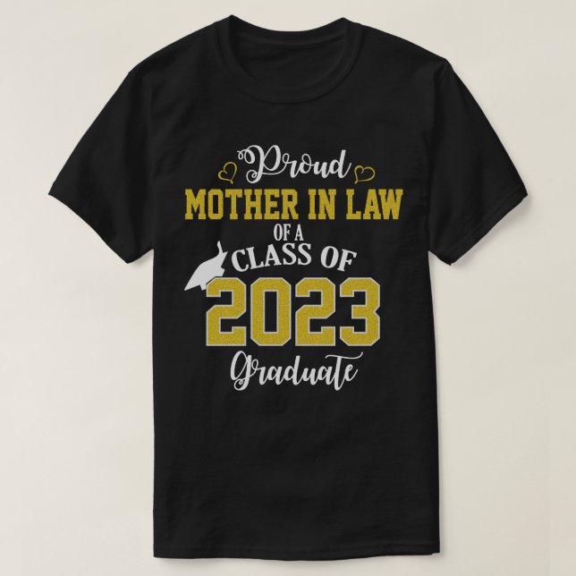 En stolt Svärmor av skolGrad 2023 i Student T Shirt (Design framsida)