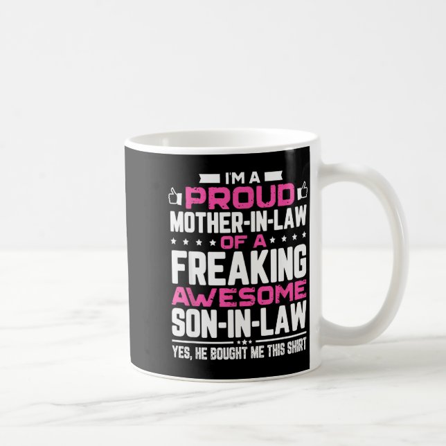 En stolt svärmor fantastisk son mödrar kaffemugg (Höger)