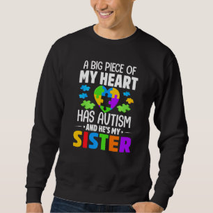 En stor Biet av mitt hjärta har autism och han är  Lång Ärmad Tröja
