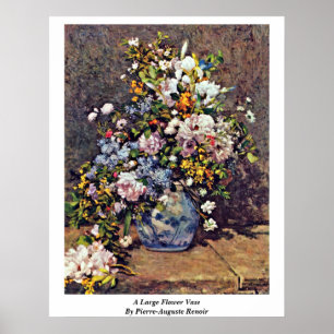 En stor blomma Vas av Pierre-Auguste Renoir Poster