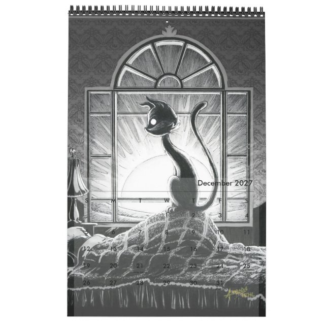 En stor boo Kattunge-årskalender Kalender (Dec 2027)