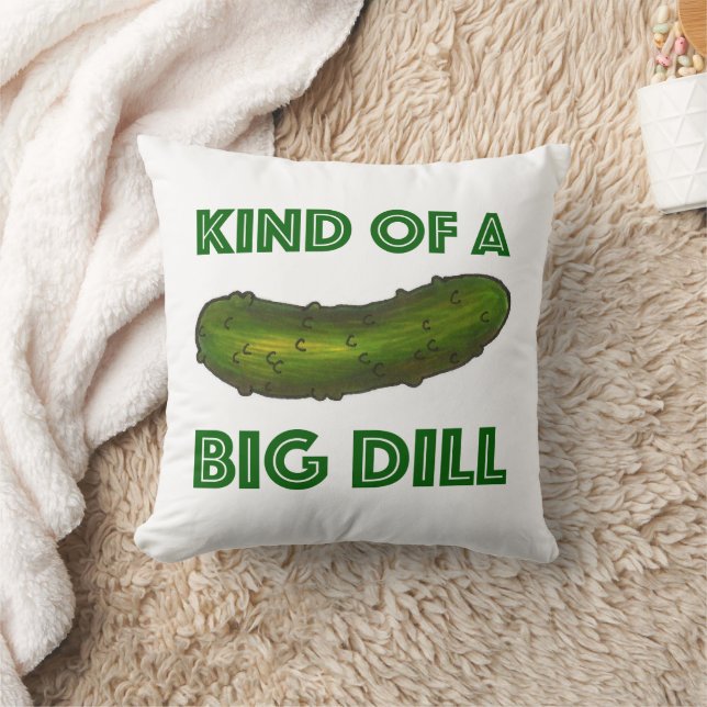En stor dill (Deal) Kosher Pickle Foodie Kudde (Filt)