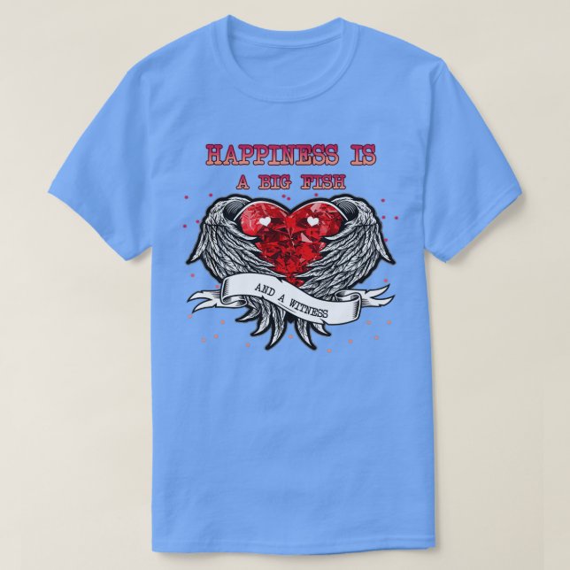 En stor fisk och ett vittne Humor T Shirt (Design framsida)