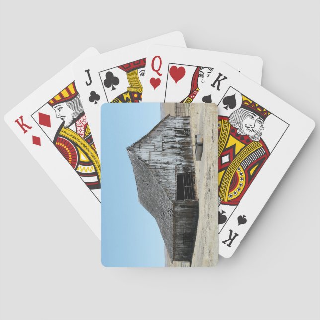 En stor gammal lada casinokort (Baksidan)