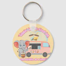 En stor glädje av stor storlek, en bubbla i taget nyckelring