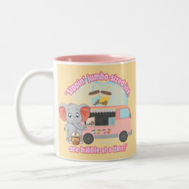 En stor glädje av stor storlek, en bubbla i taget Två-Tonad mugg