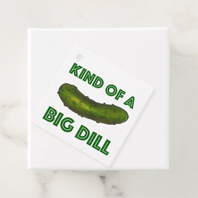 En stor Grönt (Deal) Kosher Pickle Gåvor Etiketter (På plats)