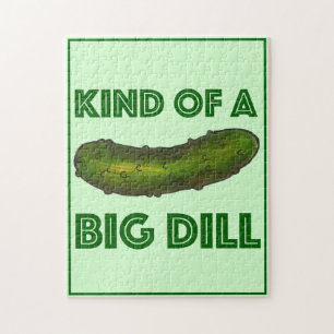En stor Grönt Kosher Dill Pickle Pussel