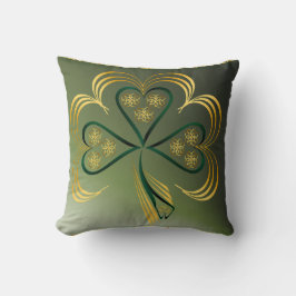 En stor ljus Shamrock Kudde