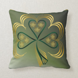 En stor ljus Shamrock Kudde