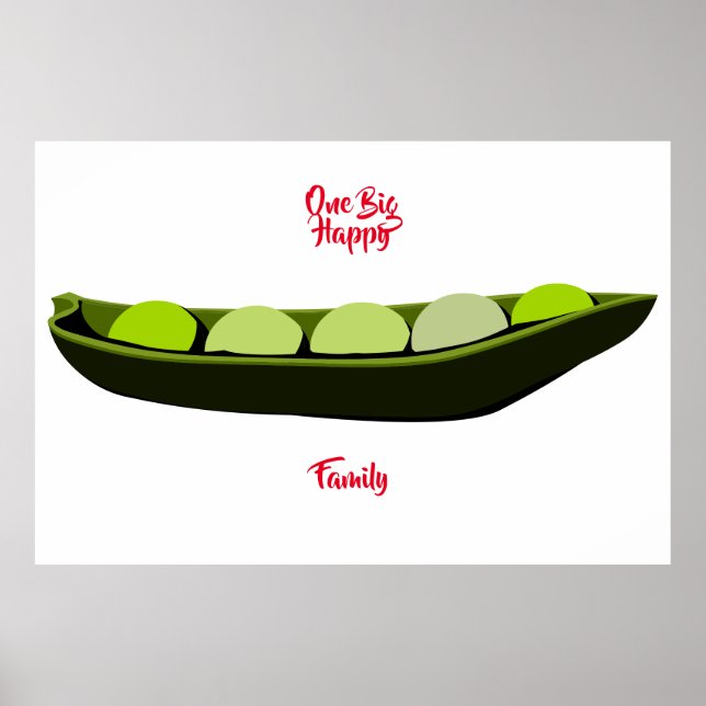En stor Lycklig-familj Poster (Framsidan)
