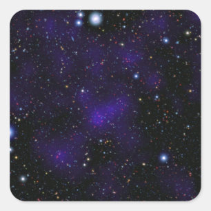 En stor mängd galaxer fyrkantigt klistermärke
