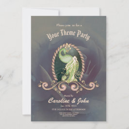 En stor påk i guld och grönt. inbjudningar