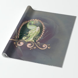 En stor påk i guld och grönt presentpapper