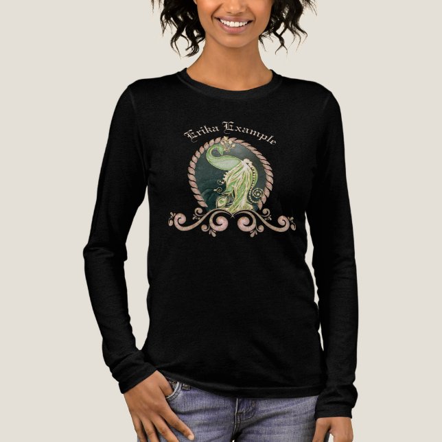 En stor påk i guld och grönt t shirt (Framsida)