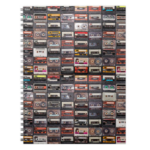 En stor samling audior. Retro musical Anteckningsbok