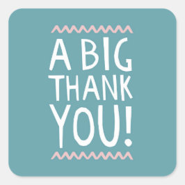 En stor tack-sticker trendig typografisk tack fyrkantigt klistermärke