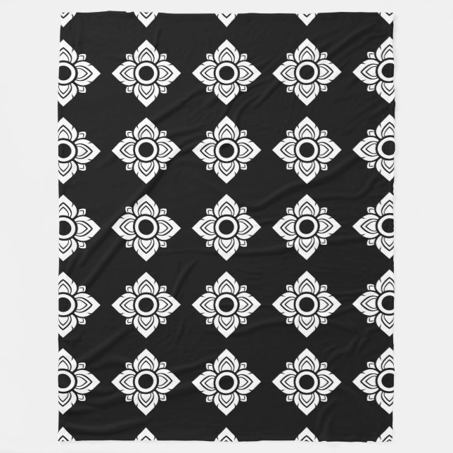 En stor thailändsk Mönster-rankett för alla. Fleecefilt (Framsidan)