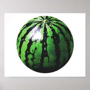 en stor vattenmelon poster