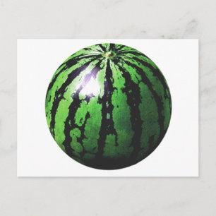 en stor vattenmelon vykort